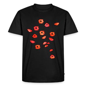 Mohnblüten - T-shirt Premium bio Homme - noir - Devant - Nico (187cm)