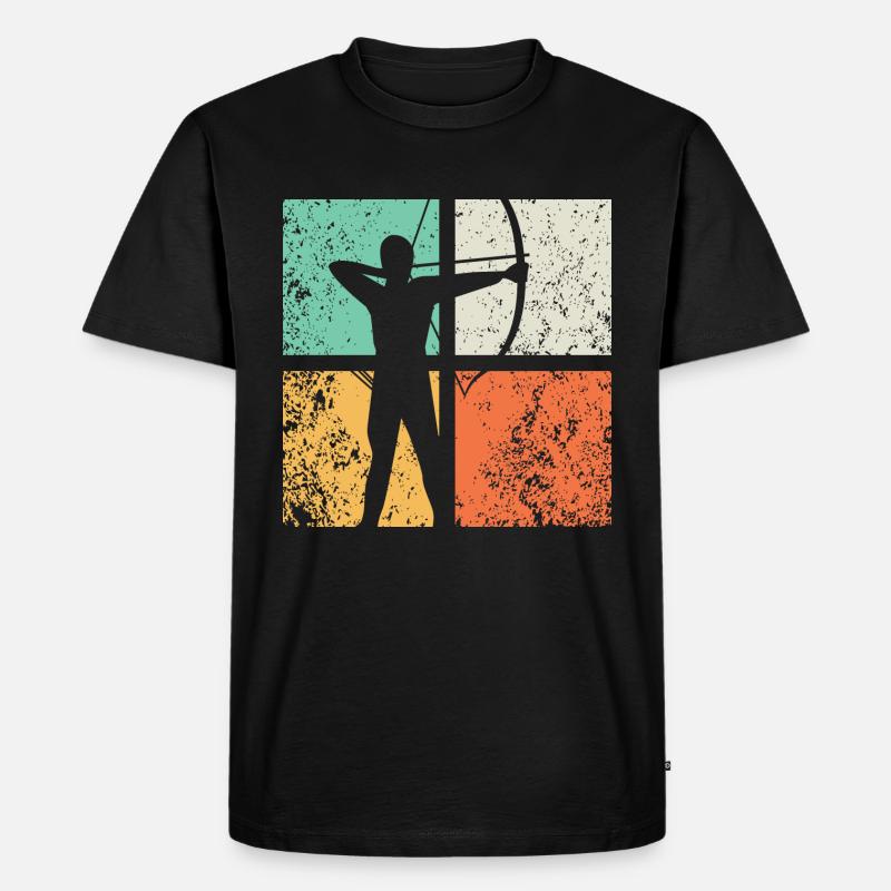 Bogenschütze - Männer Premium Bio T-Shirt - Schwarz