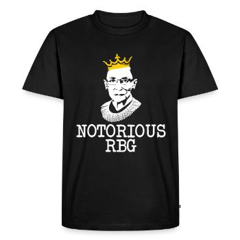 Cadeau féministe notoire des RBG - T-shirt Premium bio Homme - noir - Devant - Nico (187cm)