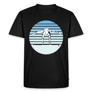 gymnastique, gymnastes - hommes et garçons; Gymnastique - T-shirt Premium bio Homme - noir - Devant - Nico (187cm)