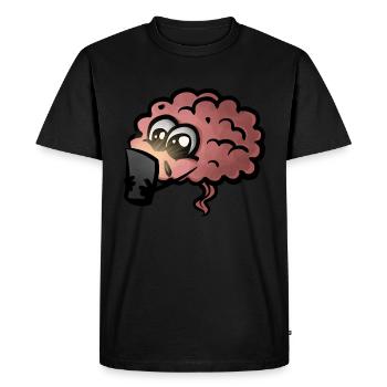 Idée cadeau de dépendance au téléphone cellulaire cérébral - Dopamine Addicted - T-shirt Premium bio Homme - noir - Devant - Nico (187cm)