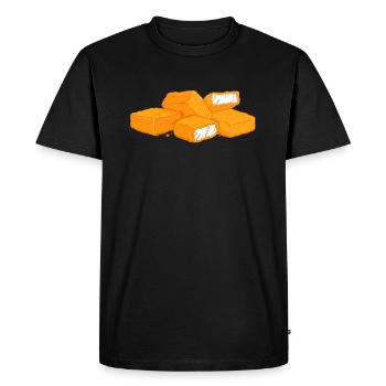 Poulet Nuggets Poulet Nuggs Fast Food Hunger - T-shirt Premium bio Homme - noir - Devant - Nico (187cm)