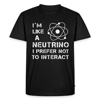Neutrino physics - Men's Premium Organic T-Shirt - black - Front - Nico (187cm)
