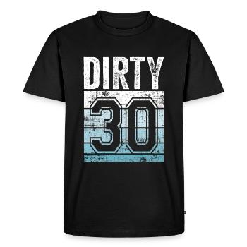 30th birthday 30 years old Sporty 30 - Men's Premium Organic T-Shirt - black - Front - Nico (187cm)