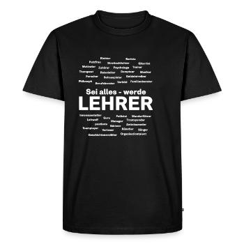 Cadeau Que tout soit enseignant - T-shirt Premium bio Homme - noir - Devant - Nico (187cm)