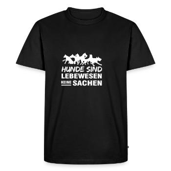 Cadeau DOGs Êtres vivants Chiens Propriétaire de chien Chiens - T-shirt Premium bio Homme - noir - Devant - Nico (187cm)