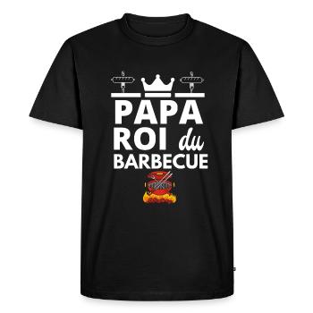 Barbecue king noël - T-shirt Premium bio Homme - noir - Devant - Nico (187cm)