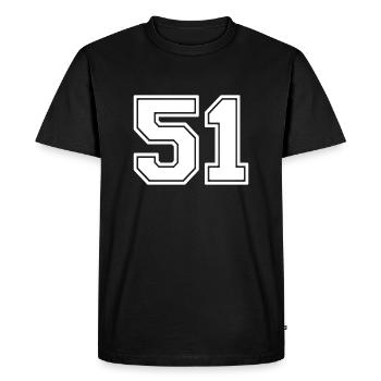 51 - Men's Premium Organic T-Shirt - black - Front - Nico (187cm)