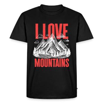 Conception d’alpiniste - T-shirt Premium bio Homme - noir - Devant - Nico (187cm)