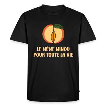 EVG Le Même Minou pour toute la vie - T-shirt Premium bio Homme - noir - Devant - Nico (187cm)