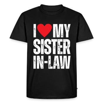 J’aime ma belle-soeur - T-shirt Premium bio Homme - noir - Devant - Nico (187cm)