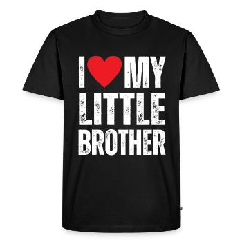 J’aime mon petit frère - T-shirt Premium bio Homme - noir - Devant - Nico (187cm)