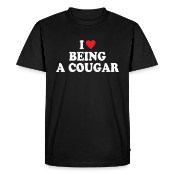 J’adore être une cougar - T-shirt Premium bio Homme - noir - Devant - Nico (187cm)