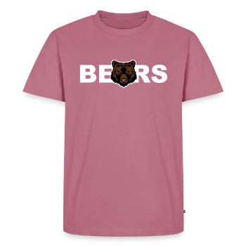 Bears LGBT Bär Gay Pride - Männer Premium Bio T-Shirt - Mauve - Vorne - Nico (187cm)