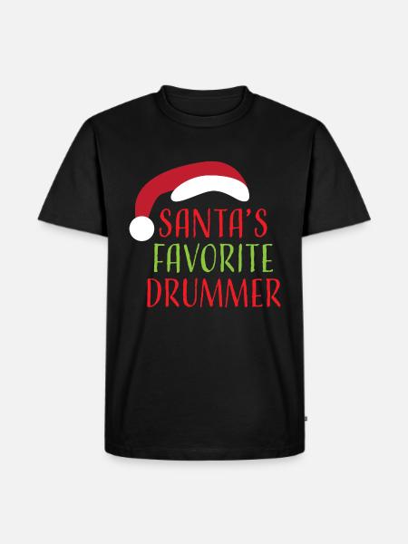 Christmas Drums - Men's Premium Organic T-Shirt - black
