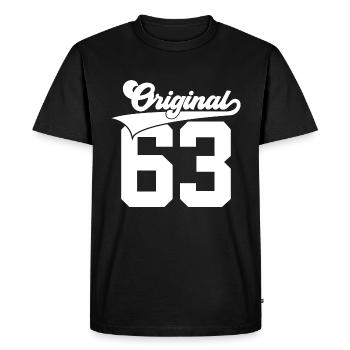 63RD BIRTHDAY 1963 ORIGINAL 63 - Men's Premium Organic T-Shirt - black - Front - Nico (187cm)