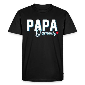 Le Meilleur Papa D'Amour Des Enfants - T-shirt Premium bio Homme - noir - Devant - Nico (187cm)