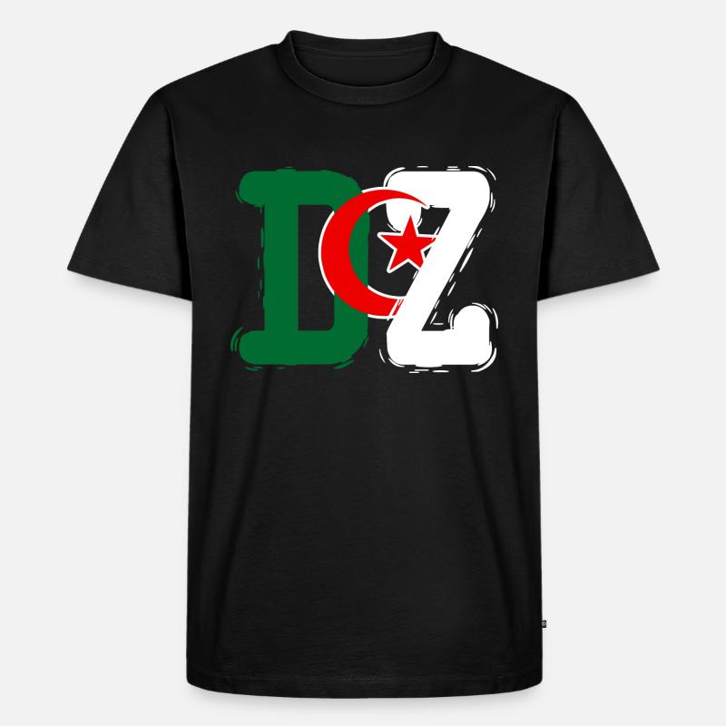 Dz Algerien Dzair - Männer Premium Bio T-Shirt - Schwarz