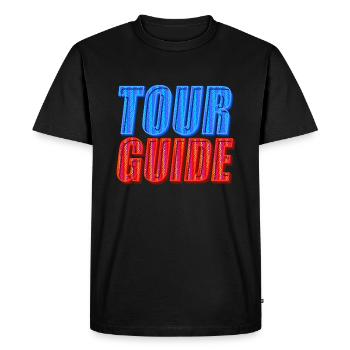 Guide touristique | Explorez le monde avec style - T-shirt Premium bio Homme - noir - Devant - Nico (187cm)