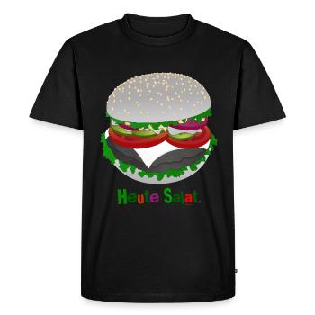 Salade style burger - T-shirt Premium bio Homme - noir - Devant - Nico (187cm)