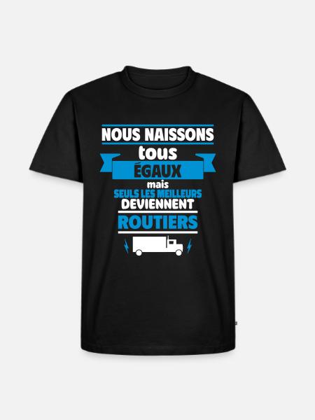les meilleurs routiers - T-shirt Premium bio Homme - noir