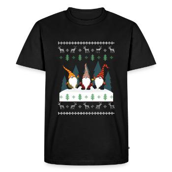 Cadeau de gnomies de Noël laid - T-shirt Premium bio Homme - noir - Devant - Nico (187cm)