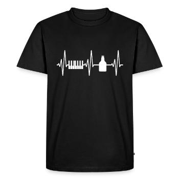 Keyboard player musician beer gift - Men's Premium Organic T-Shirt - black - Front - Nico (187cm)