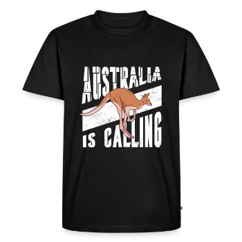 Australie Australie est un cadeau de vacances calling - T-shirt Premium bio Homme - noir - Devant - Nico (187cm)