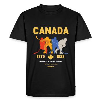 Canada Vancouver hockey sur glace joueur de hockey sur glace - T-shirt Premium bio Homme - noir - Devant - Nico (187cm)