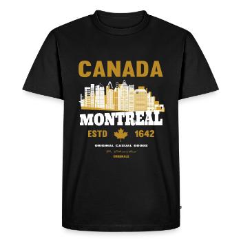 cadeau de hockey sur glace canada montréal - T-shirt Premium bio Homme - noir - Devant - Nico (187cm)