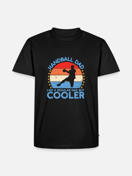 Handball handball player Dad - Men's Premium Organic T-Shirt - black