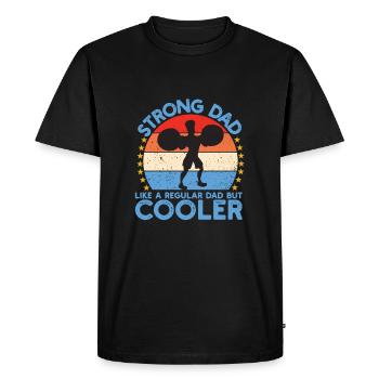 Fitness Gym Haltérétique Papa Sport de musculation - T-shirt Premium bio Homme - noir - Devant - Nico (187cm)