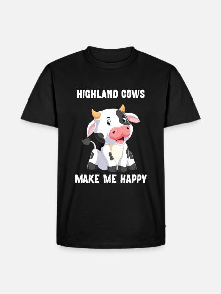 Kuh Kühe Bauernhof Landwirtschaft Geschenk - Herre Premium økologisk T-shirt - sort