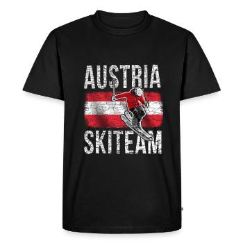 Autriche Ski-Team Ski Sports d’hiver Autriche - T-shirt Premium bio Homme - noir - Devant - Nico (187cm)