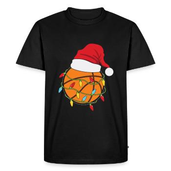 Basket-ball noël chaîne légère basketteurs - T-shirt Premium bio Homme - noir - Devant - Nico (187cm)
