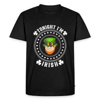 St Paddys St Patricksday St Patrick Day - T-shirt Premium bio Homme - noir - Devant - Nico (187cm)