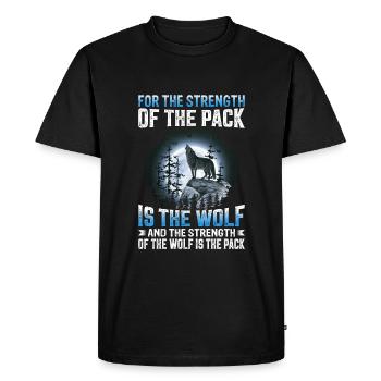 Loup Disant Loups Wolf Pack Wolf - T-shirt Premium bio Homme - noir - Devant - Nico (187cm)