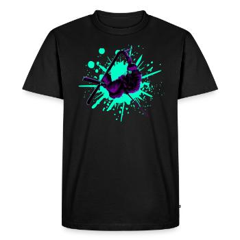 Ski violet - T-shirt Premium bio Homme - noir - Devant - Nico (187cm)