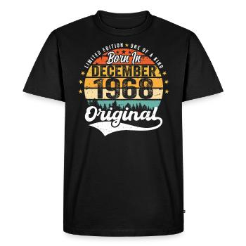 Original décembre 1968 Vintage anniversaire 1968 - T-shirt Premium bio Homme - noir - Devant - Nico (187cm)