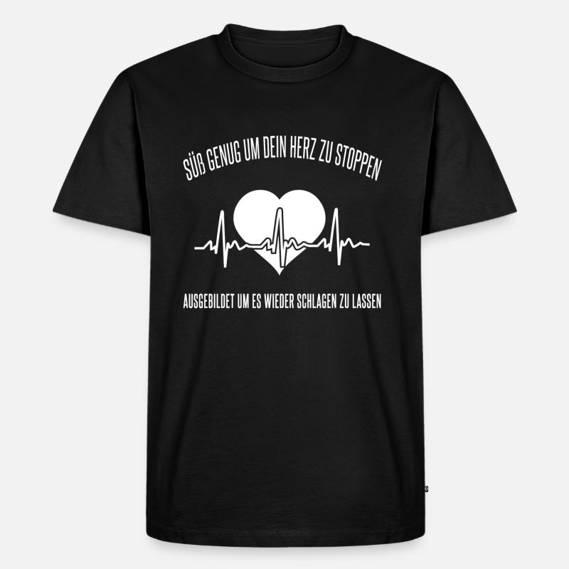 Krankenschwester - Männer Premium Bio T-Shirt - Schwarz