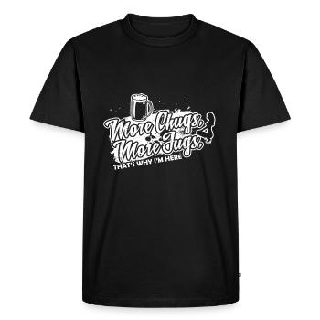 More Chugs More Jugs Beer T-shirt - Men's Premium Organic T-Shirt - black - Front - Nico (187cm)