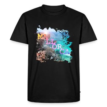 Majorca - Men's Premium Organic T-Shirt - black - Front - Nico (187cm)