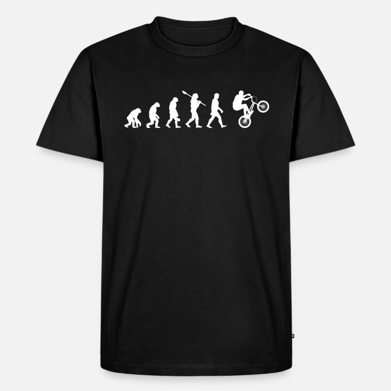 BMX - Evolution des Menschen / Darwin - Männer Premium Bio T-Shirt - Schwarz