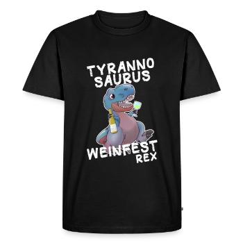 Festival du vin Vigneron Vino Vinosaur Vin Rouge spritzer - T-shirt Premium bio Homme - noir - Devant - Nico (187cm)