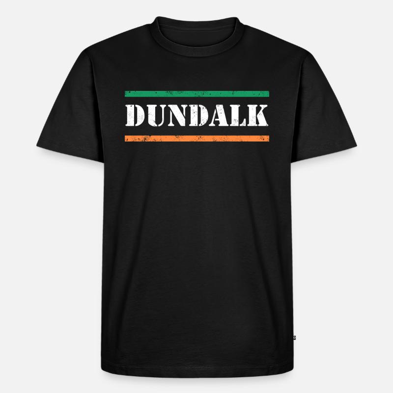 Dundalk - Männer Premium Bio T-Shirt - Schwarz