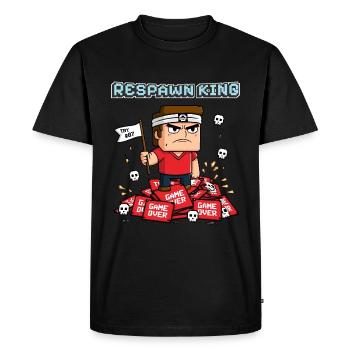 Respawn King - Conception de jeu amusante - T-shirt Premium bio Homme - noir - Devant - Nico (187cm)