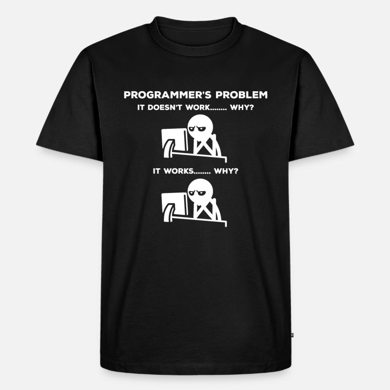Informatiker Problem - Männer Premium Bio T-Shirt - Schwarz