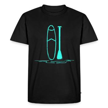 Stand Up Paddler Sea - Men's Premium Organic T-Shirt - black - Front - Nico (187cm)