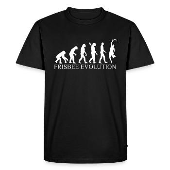 Evolution du frisbee - T-shirt Premium bio Homme - noir - Devant - Nico (187cm)