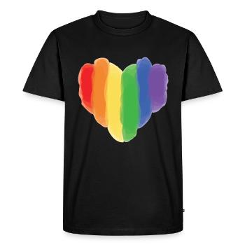 LGBT - T-shirt Premium bio Homme - noir - Devant - Nico (187cm)